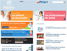 Tablet Screenshot of clinique-pasteur.com